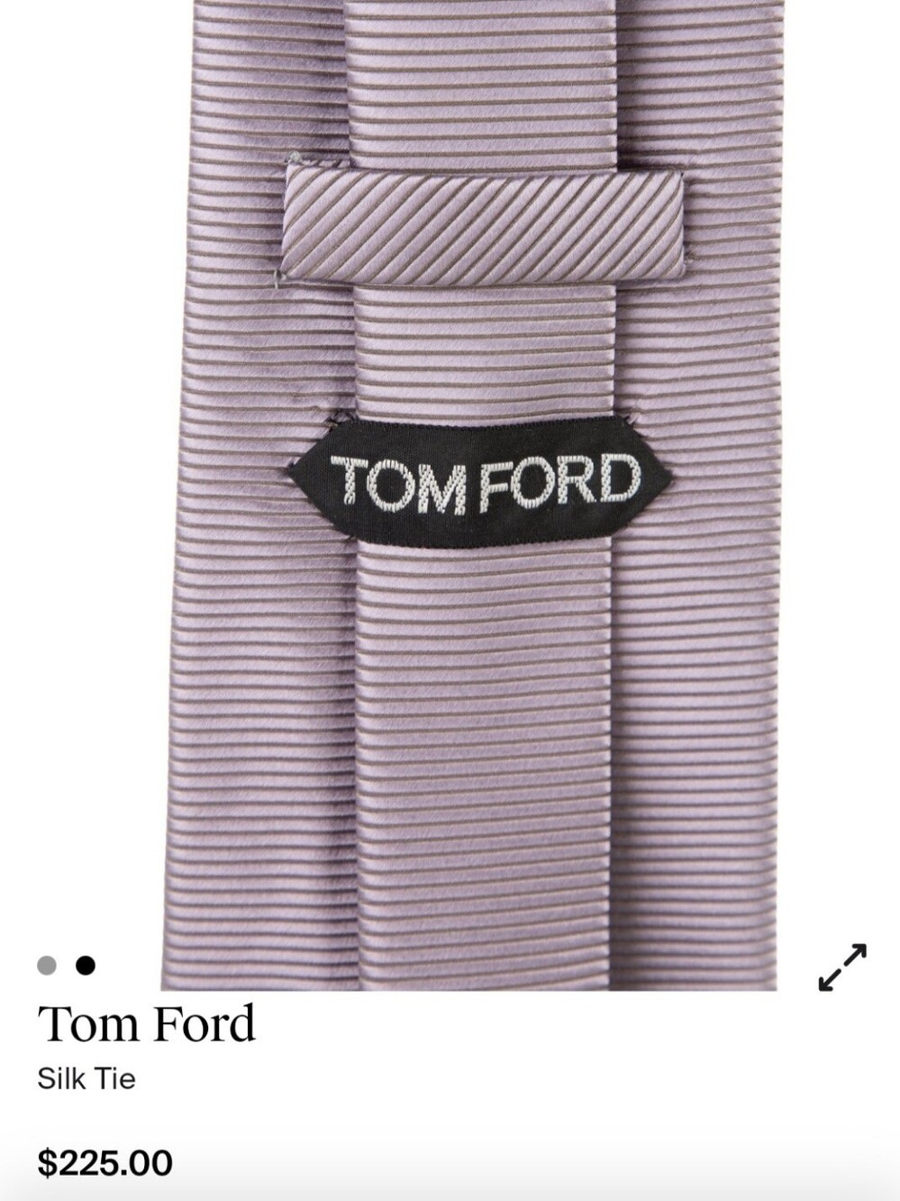 Tom Ford Purple Silk Ribbed Necktie